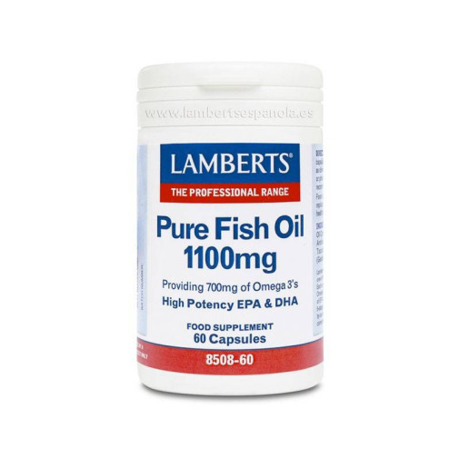 Aceite De Pescado Puro 1100 Mg 60 Cápsulas Lamberts