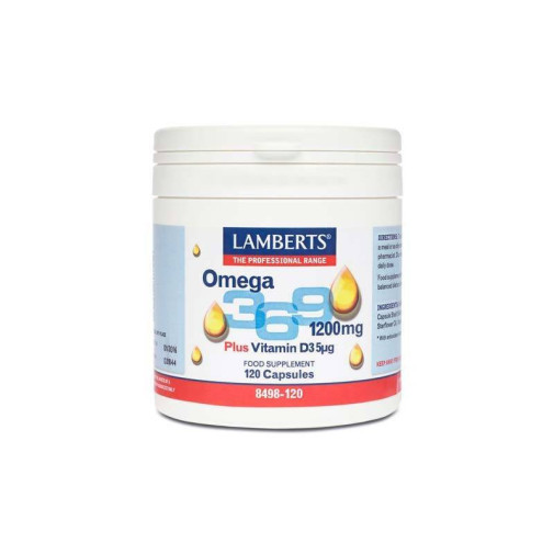 Omega 3 6 9 Con Vitamina D3 120 Cápsulas Lamberts