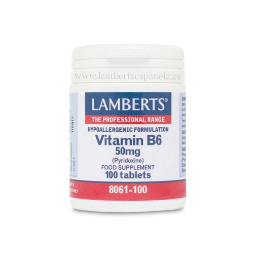 Vitamina B6 50 Mg 100 Comprimidos Lamberts