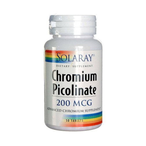 Picolinato De Cromo (Chromium) 200 Mcg 50 Comprimidos Solaray