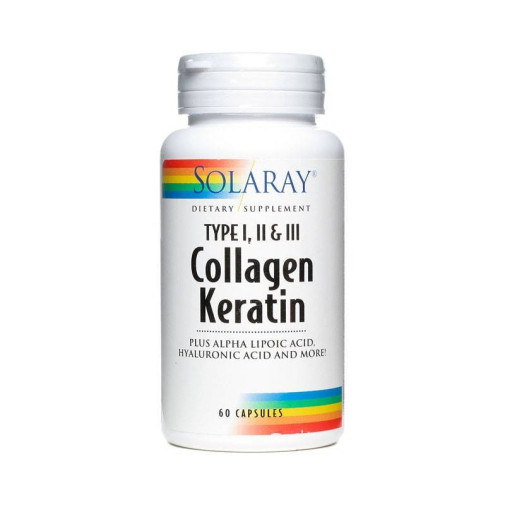 Colágeno Queratina (Collagen Keratin) 60 Comprimidos Solaray