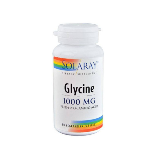 Glicina 1000 Mg 60 Cápsulas Vegetales Solaray