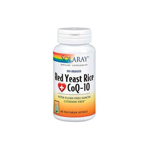Red Yeast Rice Plus Coq 10 (Levadura Roja De Arroz) 60 Cápsulas Solaray