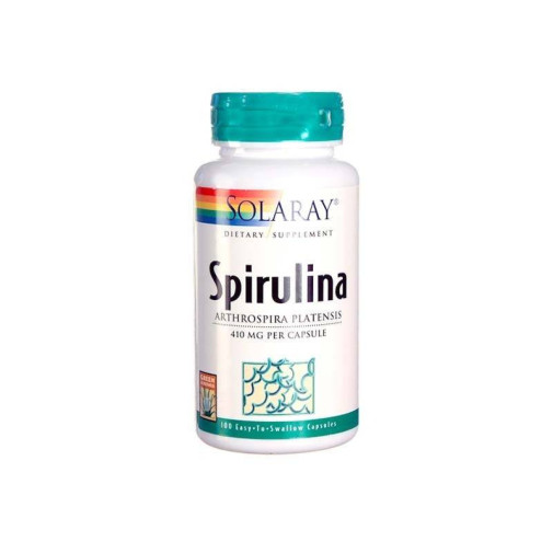 Spirulina 410 Mg 100 Cápsulas Solaray
