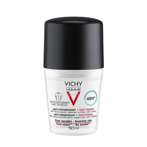 Vichy Homme Desodorante Antitranspirante   Antimancha 48H 50 Ml