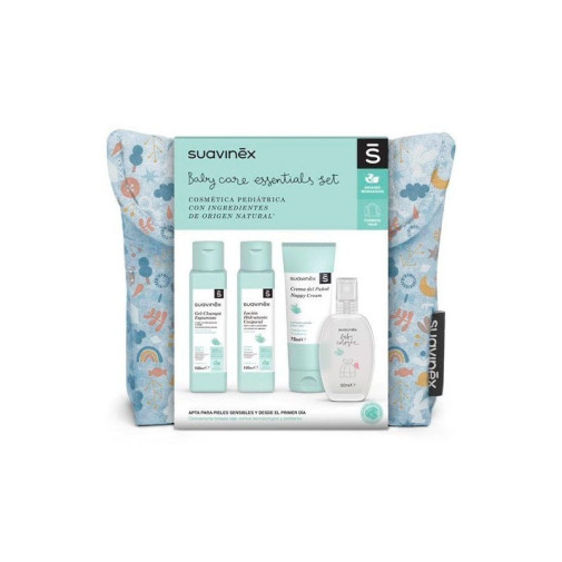 Neceser De Viaje De Tela Azul Baby Care Essentials Suavinex