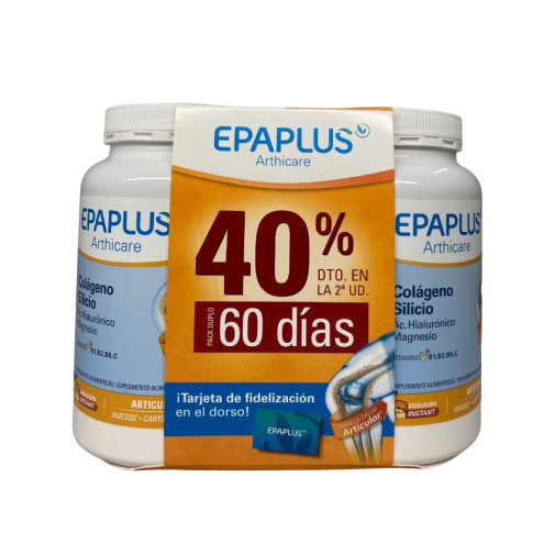 Epaplus Arthicare Colágeno + Ácido Hialurónico + Silicio Para Articulaciones Sabor Vainilla Duplo 2X327G