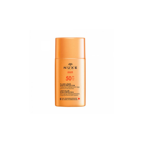 Nuxe Sun Fluido Ligero Alta Protección Spf50 Pieles Normales Y Mixtas 50 Ml
