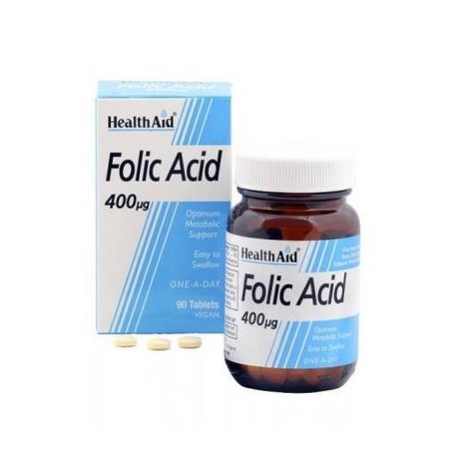 Ácido Fólico 400 Mcg 90 Comprimidos Health Aid