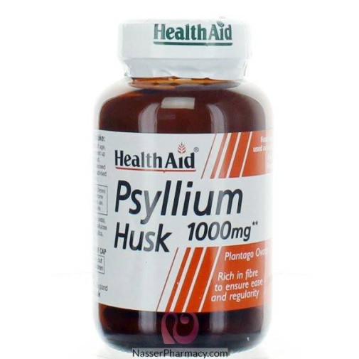Fibra De Cáscara De Psyllium 60  Cápsulas Health Aid