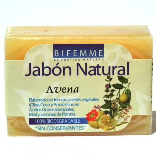 Jabón Natural De Avena 100 G Bifemme