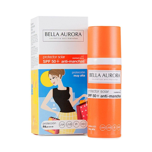 Fluido Solar Anti Manchas Piel Normal Seca Spf50+ 50 Ml Bella Aurora