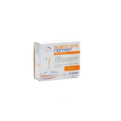 Suero Rehidratación Oral Normon Naranja 2X250Ml