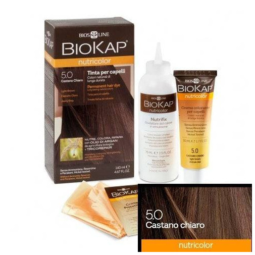 Tinte Castaño Claro 5.0 (Nutricolor) 140 Ml Biokap