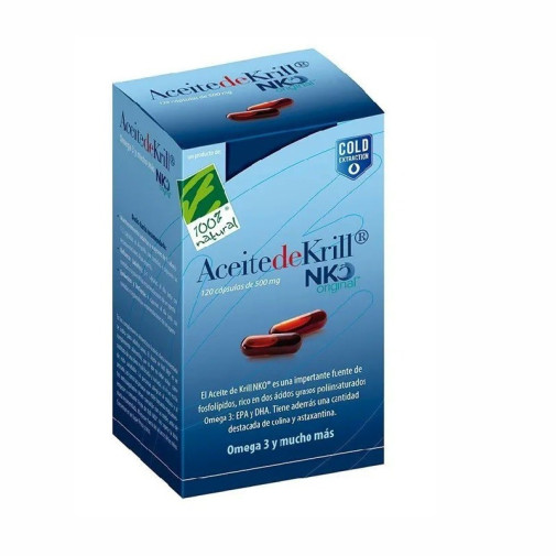 Aceite De Krill Nko 120 Cápsulas De 500 Mg Cien Por Cien Natural