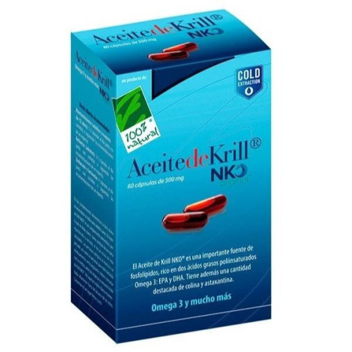 Aceite De Krill Nko 80 Perlas Cien Por Cien Natural