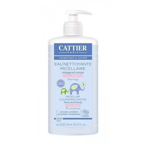 Agua Limpiadora Micelar Cara Y Cuerpo Bebe 500 Ml Cattier