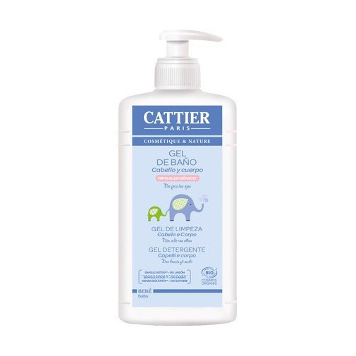 Gel De Baño Cabello Y Cuerpo Bebe 500 Ml Cattier