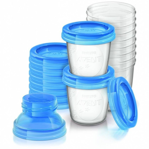 Set Recipientes Leche Materna 180 Ml 10 Unidades Philips Avent