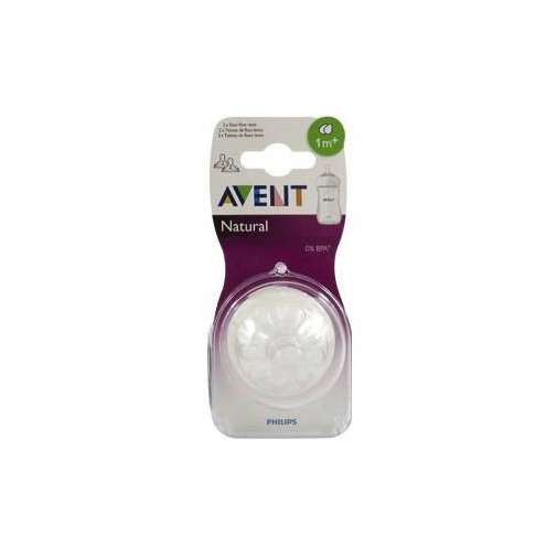 Tetina Natural Flujo Lento 2 Unidades Philips Avent