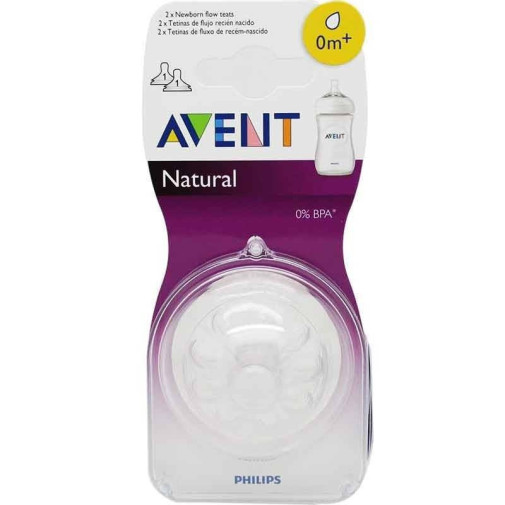 Tetina Natural Recien Nacido 2 Unidades Philips Avent