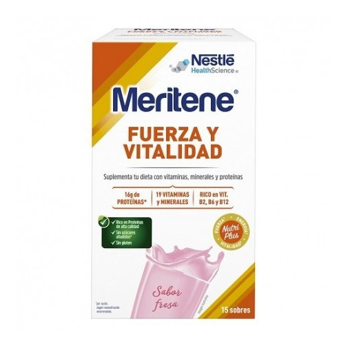 Meritene Polvo Fresa 15 Sobres