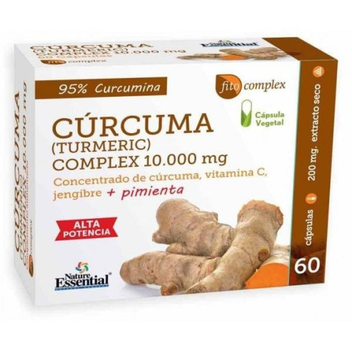 Curcuma Complex Jengibre + Pimienta Nature Essential 60 Cápsulas