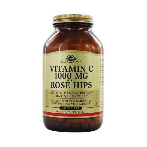 Vitamina C 1000 Mg 100 Comprimidos Con Rose Hips Solgar