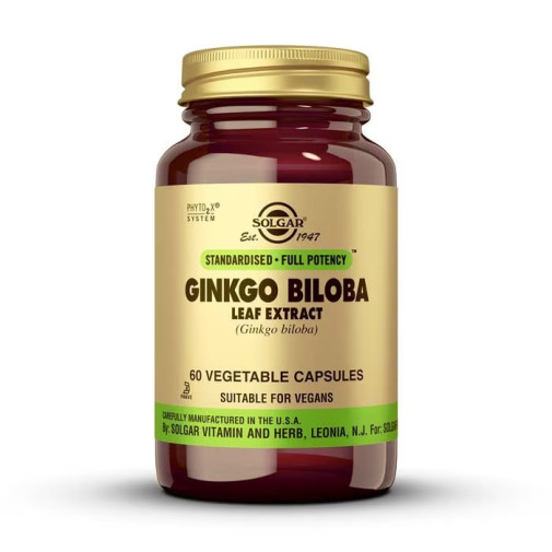 Solgar Ginkgo Biloba Extracto De Hoja 60 Cápsulas Vegetales