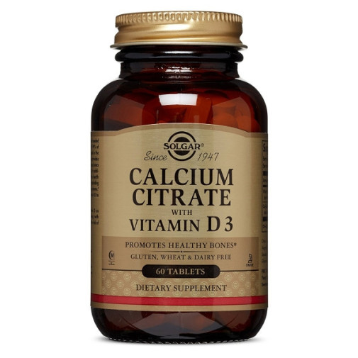 Citrato De Calcio Con Vitamina D 60 Comprimidos Solgar