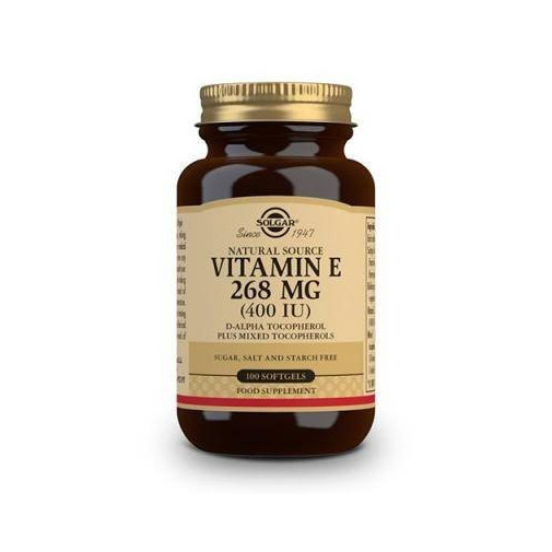 Vitamina E 400 Ui 268 Mg 100 Cápsulas Blandas Solgar