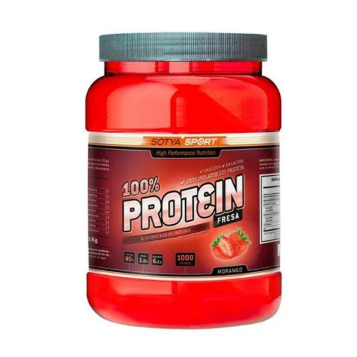 Proteinas De Soja 100 % Sabor Fresa 1000 Gr Sotya