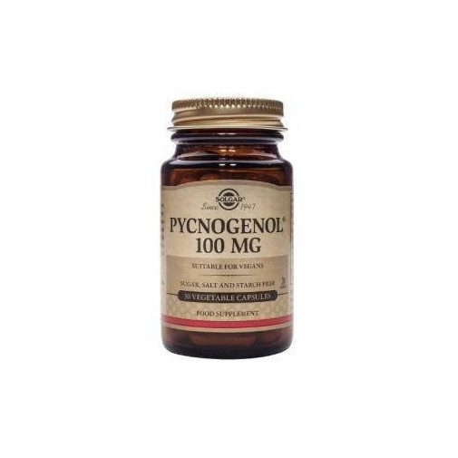 Pycnogenol Extracto De Corteza De Pino 100 Mg 30 Cápsulas Solgar