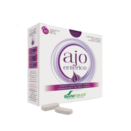 Ajo Enterico 900 Mg 30 Comprimidos Soria Natural