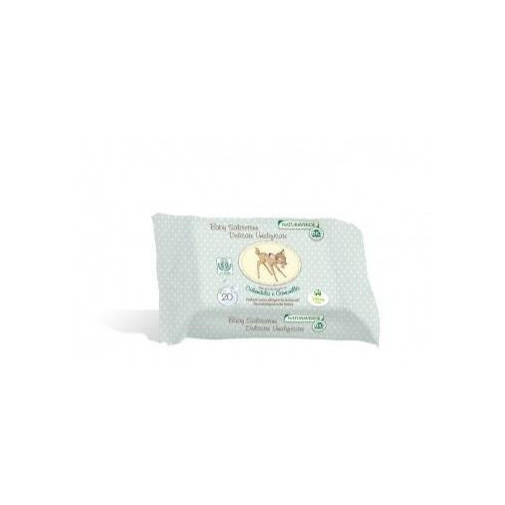 Toallitas Delicada Con Extracto Orgánico De Caléndula Y Agua De Manzanilla Orgánica 20 Piezas Naturaverde