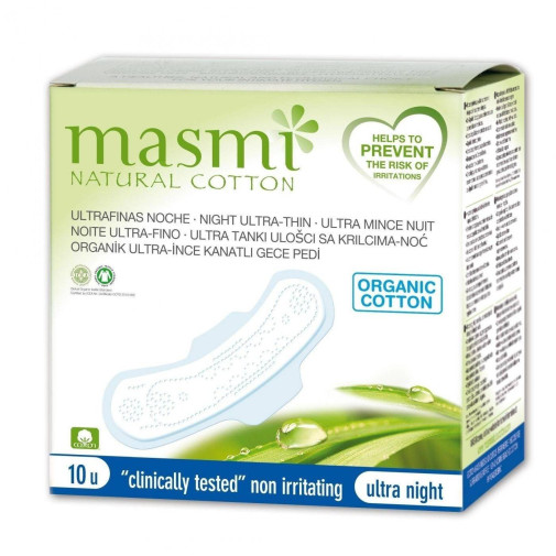 Compresas Con Alas Naturales Ultra Noche 10 Masmi