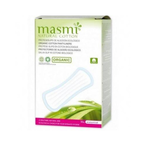 Protegeslips Anatomicos De Algodon Natural 30 Unidades Masmi