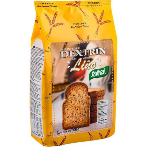Pan Integral Dextrin Con Semillas De Lino 300 G Santiveri