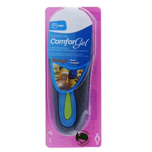 Comforgel Plantillas Transpirable Anatómica Trabajo Mujer Talla 35 41 Prim