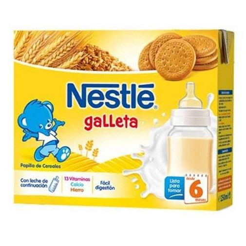 Nestle Papilla Liquida Galletas 2X250 M