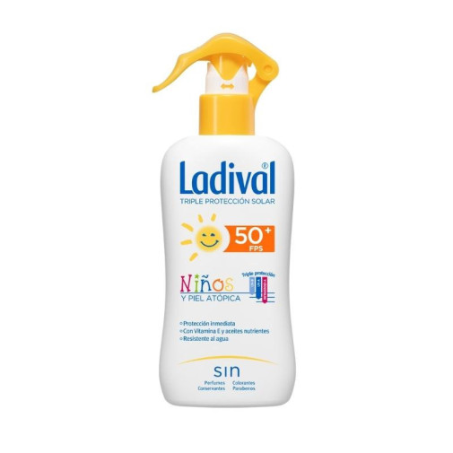 Protector Solar Para Niños Fps 50+ Spray 200 Ml Ladival