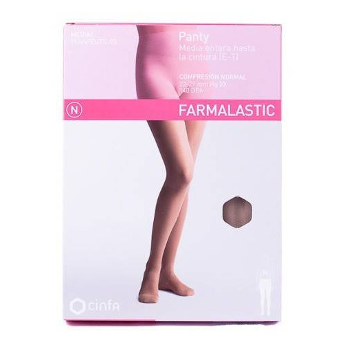 Medias Panty Compresión Normal Talla M Color Beige Farmalastic