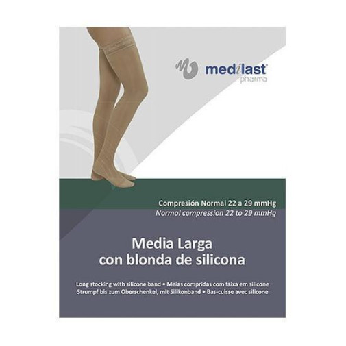 Media Medilast Larga Blonda De Silicona Beige T/P