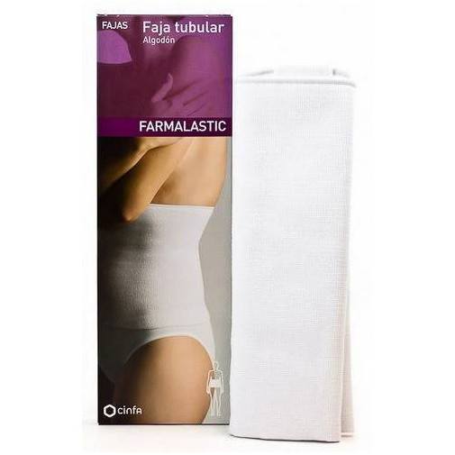 Faja Tubular De Algodón Talla 2 Color Blanco Farmalastic