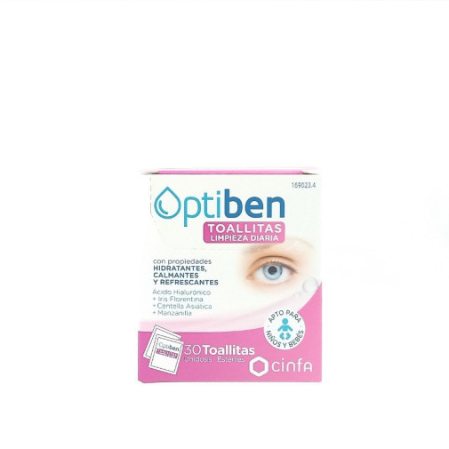 Optiben Toallitas Limpiadoras Estériles 30 Unidosis
