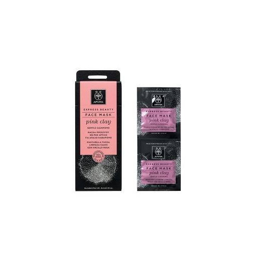 Apivita Express Beauty Mascarilla Limpieza Arcilla Rosa 2X8Ml