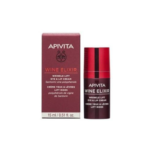 Apivita Wine Elixir Crema Para Contorno De Ojos Y Labios Antiarrugas Con Efecto Lifting 15 Ml