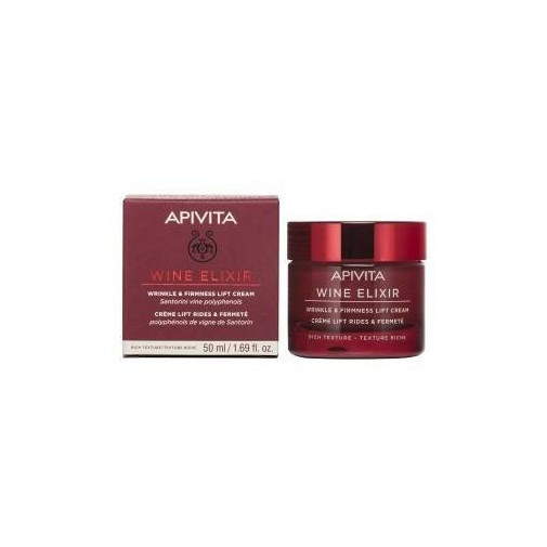 Apivita Wine Elixir Crema Antiarrugas Y Reafirmante Efecto Lifting Textura Rica 50 Ml