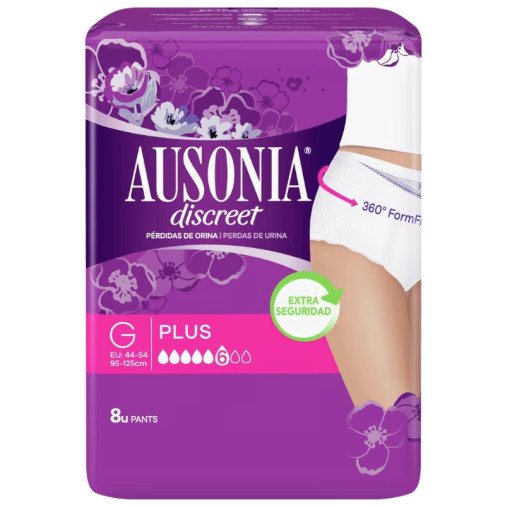 Ausonia Discreet Pants Plus T.G 8 Uds