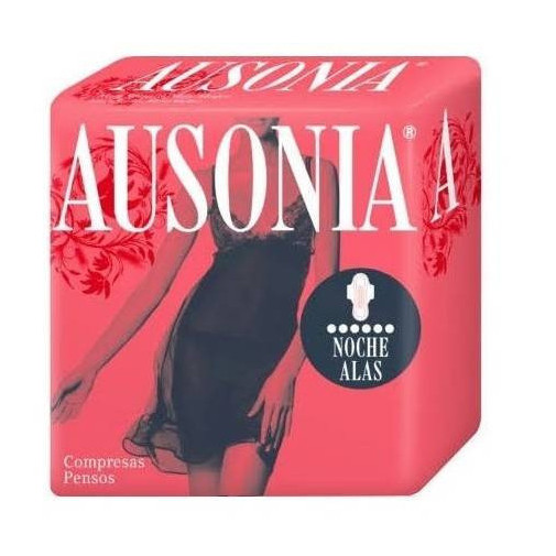 Compresas Ausonia Noche Alas 9 Unidades